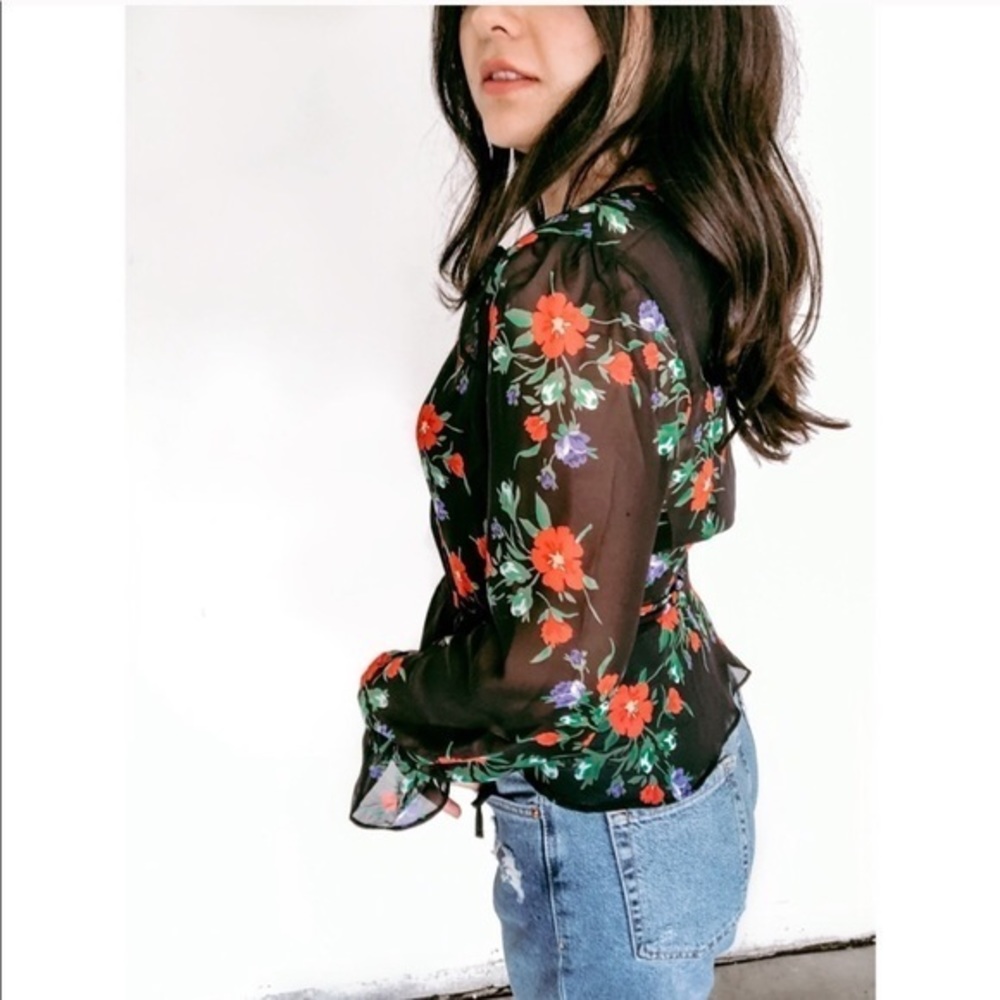 Charlotte Dark Floral Top - Picture 3 of 5